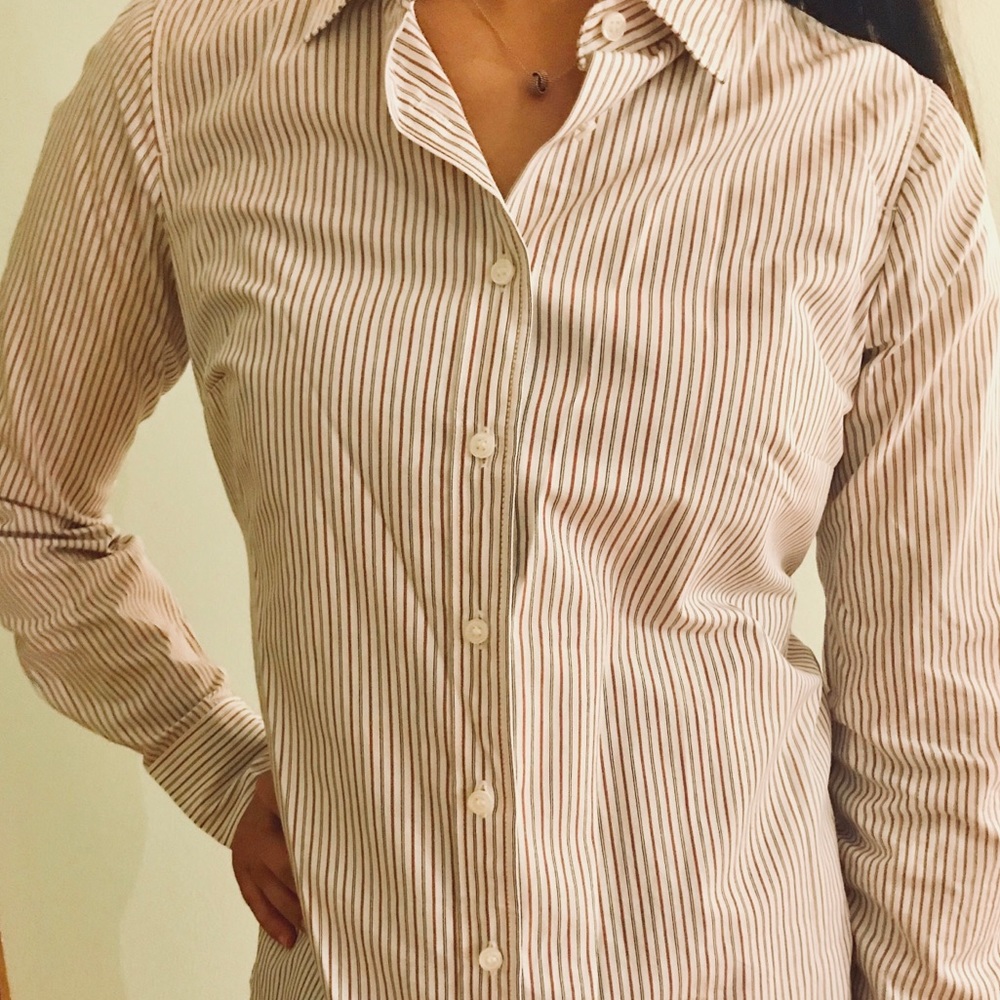 BRAND NEW J. Crew XS striped button down blouse.